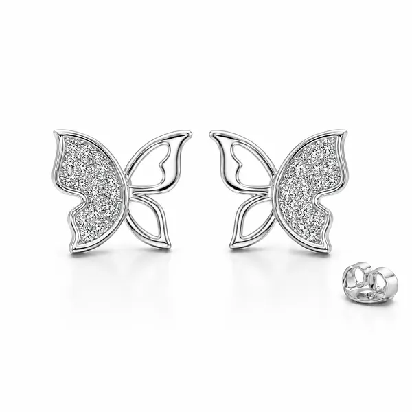 Silver_Tone_Butterfly_Stud_Earrings_For_Women