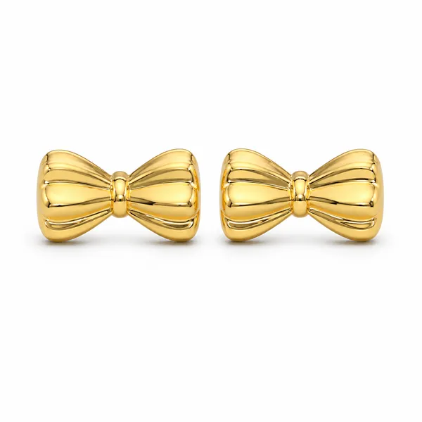 Gold_Tone_Bow_Stud_Earrings_For_Women