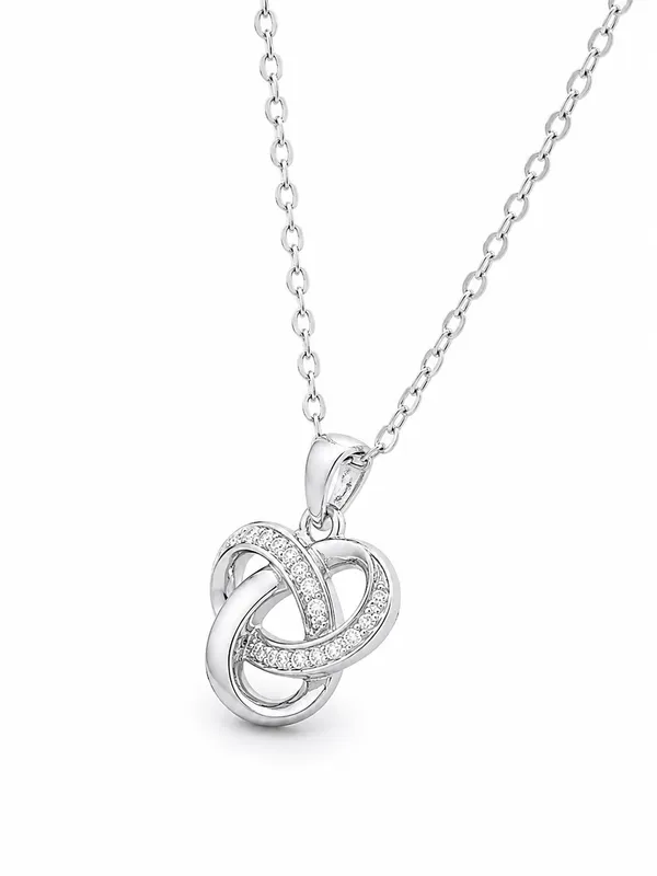 Silver-Tone_Rhinestone_Pendant_Necklace_For_Women