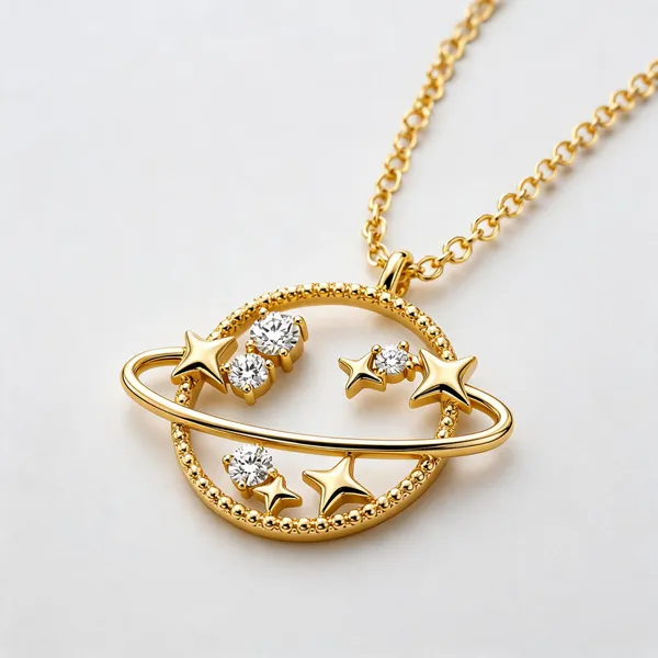 Gold_Tone_Celestial_Planet_Pendant_Necklace_For_Women