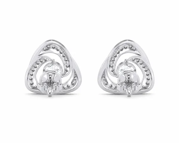 Silver-Tone_Cz_Swirl_Stud_Earrings_For_Women