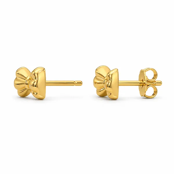 Gold_Tone_Bow_Stud_Earrings_For_Women