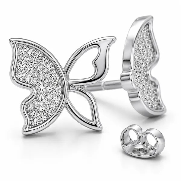 Silver_Tone_Butterfly_Stud_Earrings_For_Women