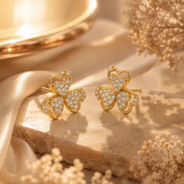 Gold_Tone_Butterfly_Stud_Earrings_For_Women