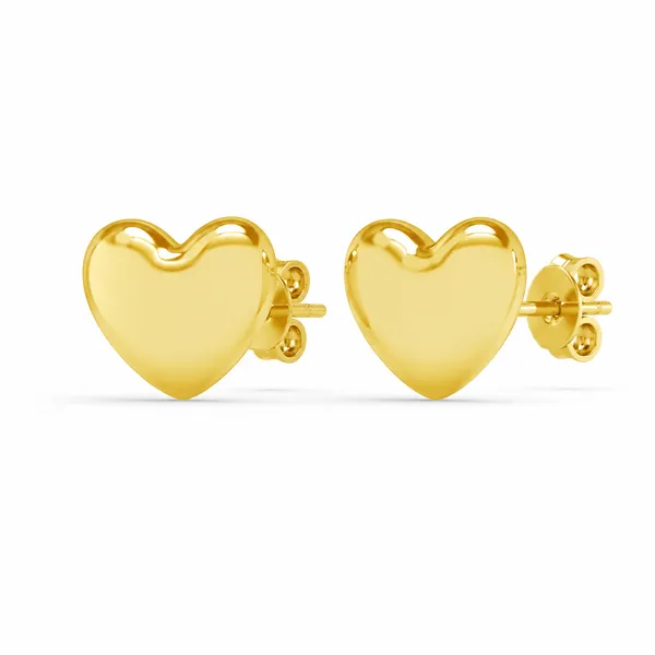Gold_Tone_Heart_Stud_Earrings_For_Women
