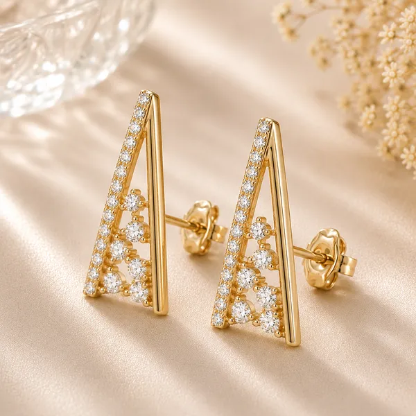 Gold-Tone_Crystal_Triangle_Stud_Earrings_For_Women