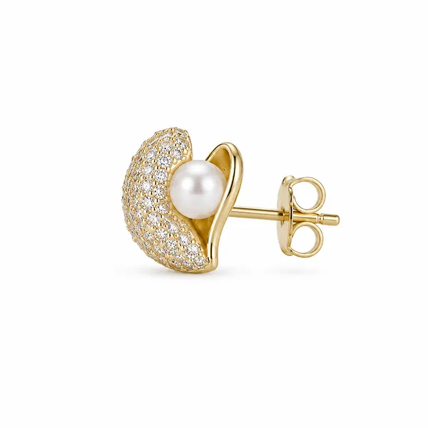 Gold_Tone_Pearl_Stud_Earrings_For_Women