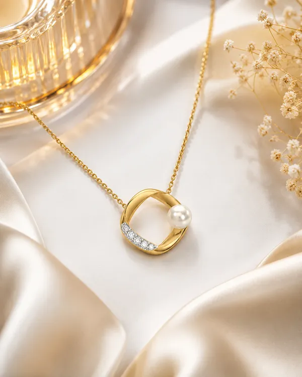 Gold_Tone_Pearl_Embellished_Pendant_Necklace_For_Women