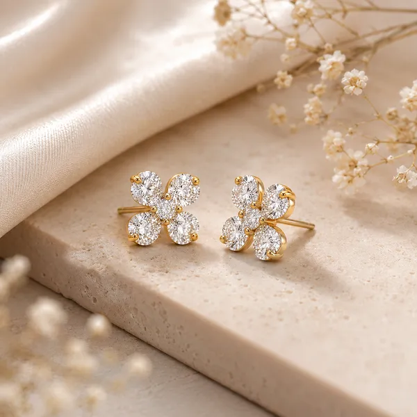 Gold_Tone_Floral_Cluster_Stud_Earrings