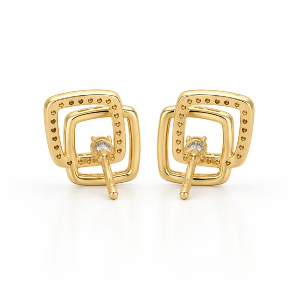 Gold_Tone_Geometric_Stud_Earrings_For_Women