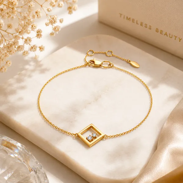 Gold_Tone_Geometric_Charm_Bracelet_For_Women