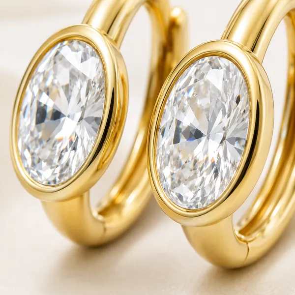 Gold_Tone_Oval_Stone_Hoop_Earrings_For_Women