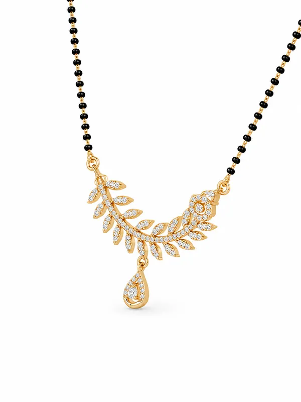Black_Gold_Tone_Leaf_Design_Mangalsutra_Necklace_For_Women