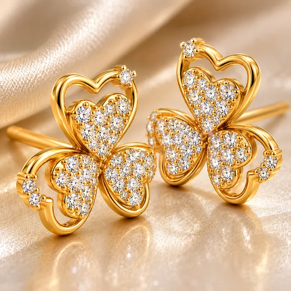 Gold_Tone_Butterfly_Stud_Earrings_For_Women