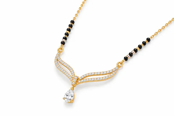 Gold_Tone_Black_Bead_Wing_Pendant_Mangalsutra_Necklace