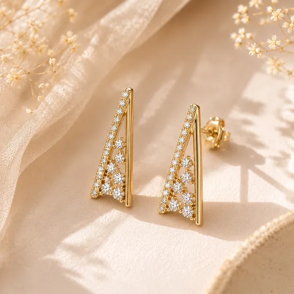 Gold-Tone_Crystal_Triangle_Stud_Earrings_For_Women