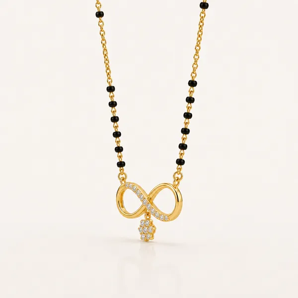 Gold_Tone_Black_Beaded_Infinity_Pendant_Mangalsutra