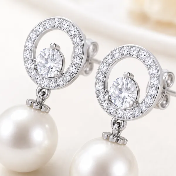 Silver_Tone_Pearl_Drop_Stud_Earrings_For_Women