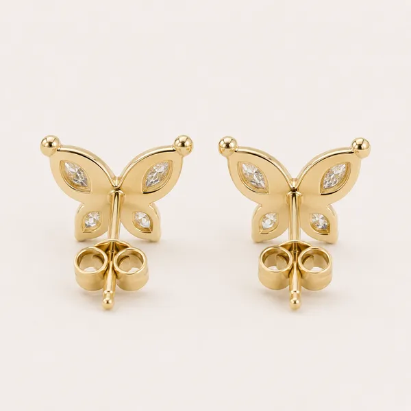 Gold_Tone_Butterfly_Stud_Earrings_For_Women
