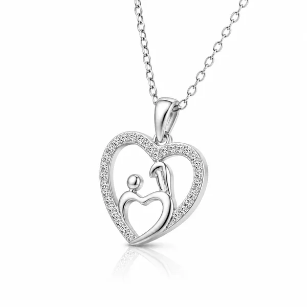Silver-Tone_Heart_Pendant_Necklace_For_Women