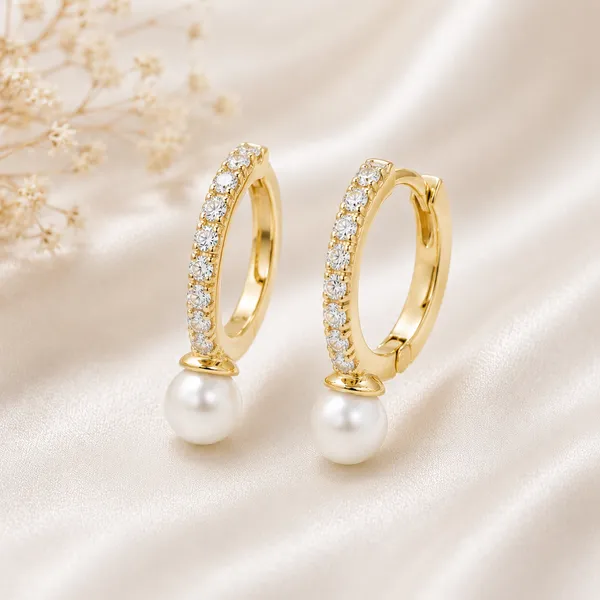 Gold_Tone_Crystal_Pearl_Drop_Hoop_Earrings_For_Women