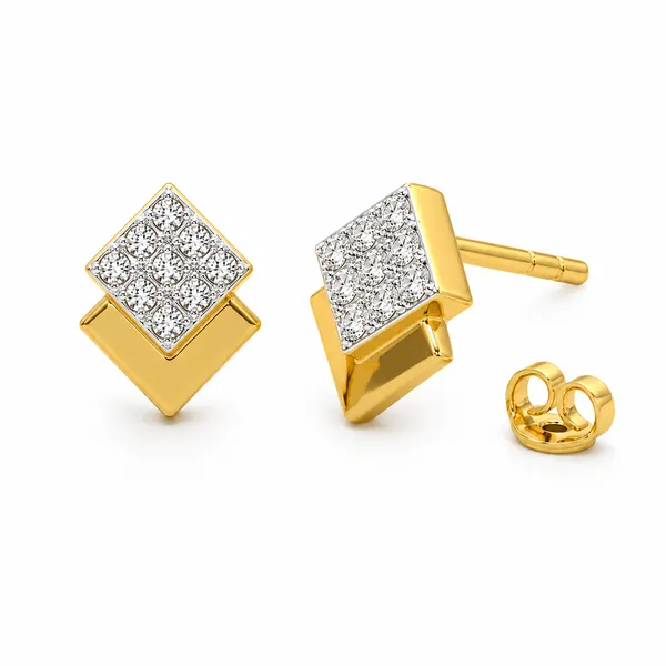 Gold_Tone_Square_Stone_Stud_Earrings_For_Women