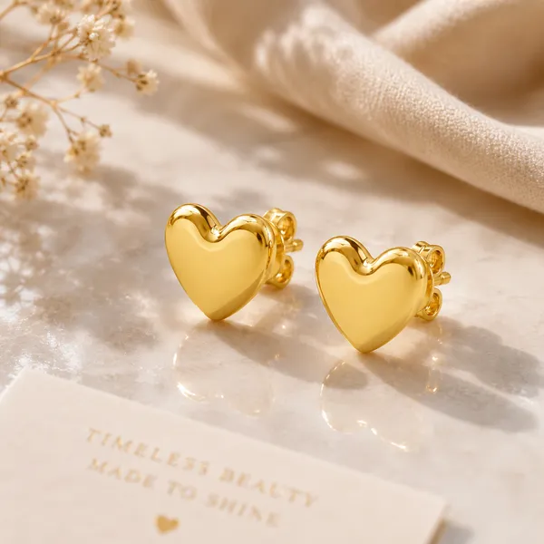 Gold_Tone_Heart_Stud_Earrings_For_Women