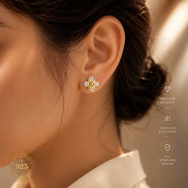 Gold_Tone_Crystal_Floral_Stud_Earrings_For_Women