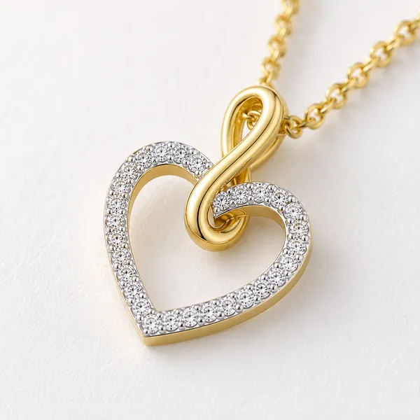 Gold_Tone_Heart_Pendant_Necklace_For_Women