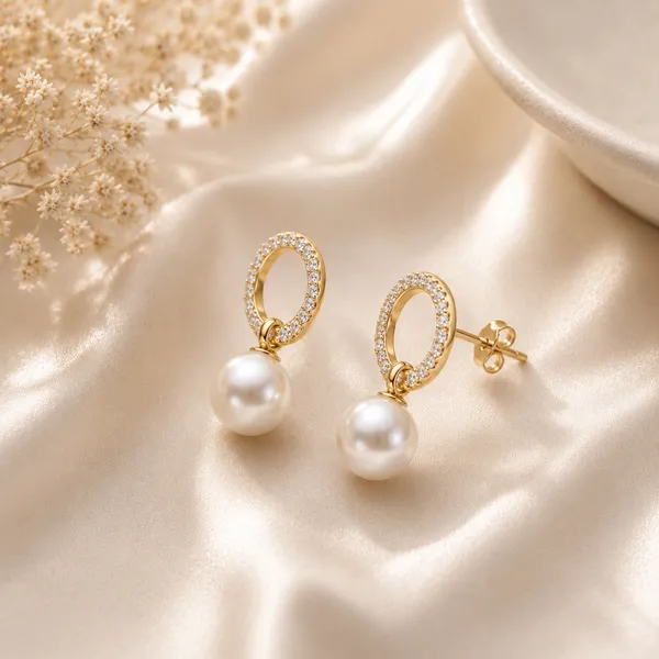 Gold-Tone_Pearl_Drop_Earrings_For_Women