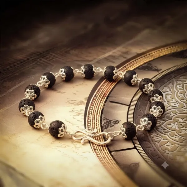 Black_Textured_Beaded_Bracelet_for_Men
