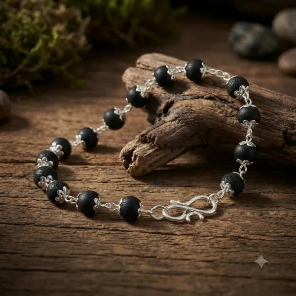 Black_Textured_Beaded_Bracelet_for_Men