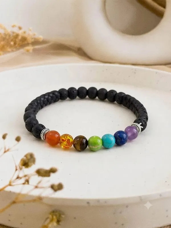 Black_Multicolor_Beaded_Bracelet_for_Men