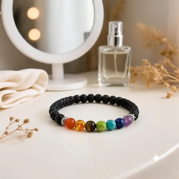 Multicolor_Lava_Stone_Seven_Chakra_Beaded_Bracelet_For_Men