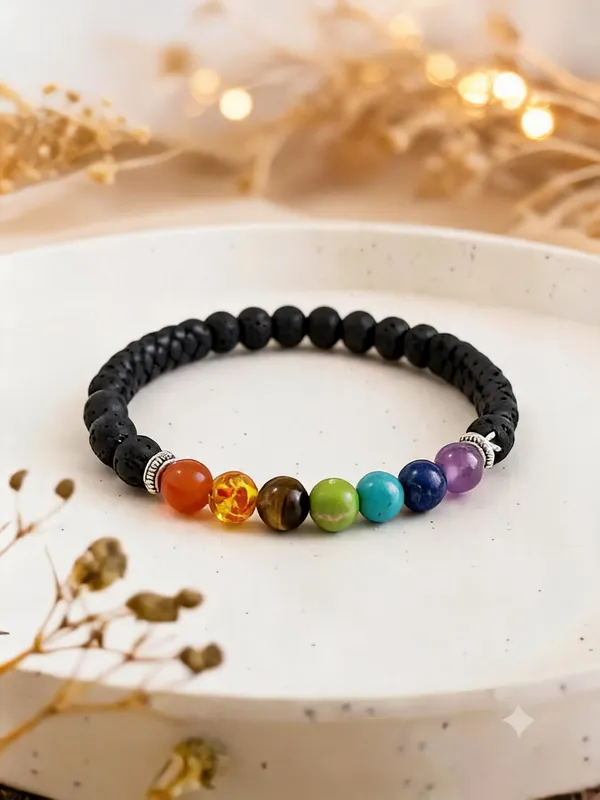 Multicolor_Lava_Stone_Seven_Chakra_Beaded_Bracelet_For_Men