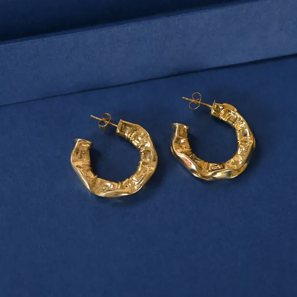 Classic_Textured_Gold_Plated_Hoop_Earrings