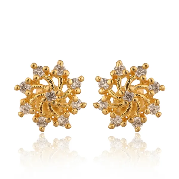 Elegant_Gold_Plated_Zircon_Studs