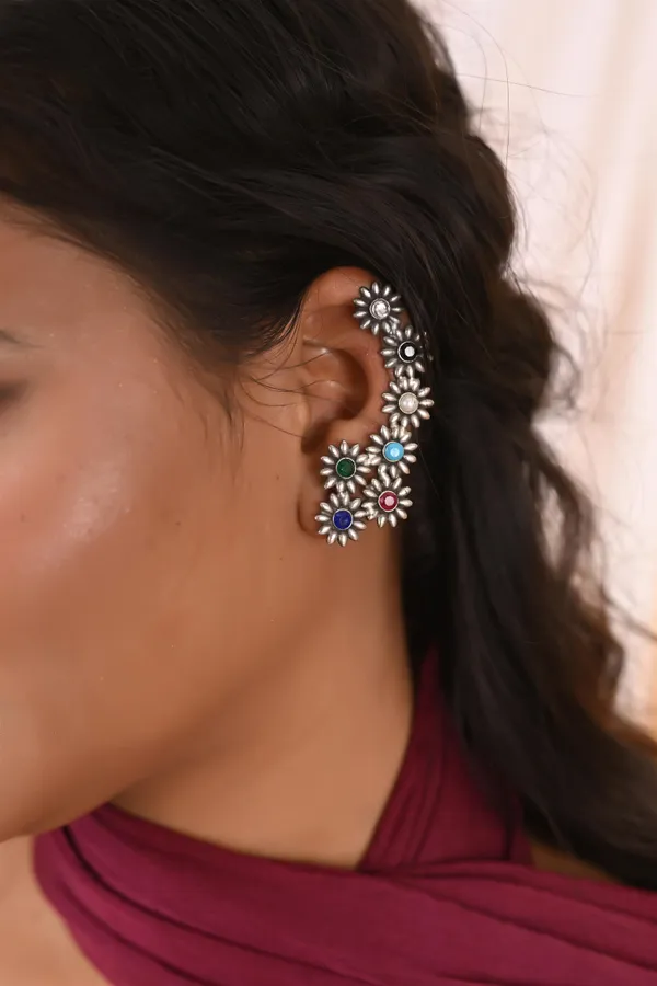Floral_Multicolor_Ear_cuff