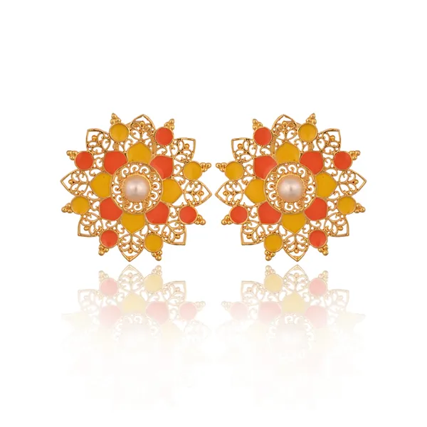 Floral_Enamelled_Ear_Stud