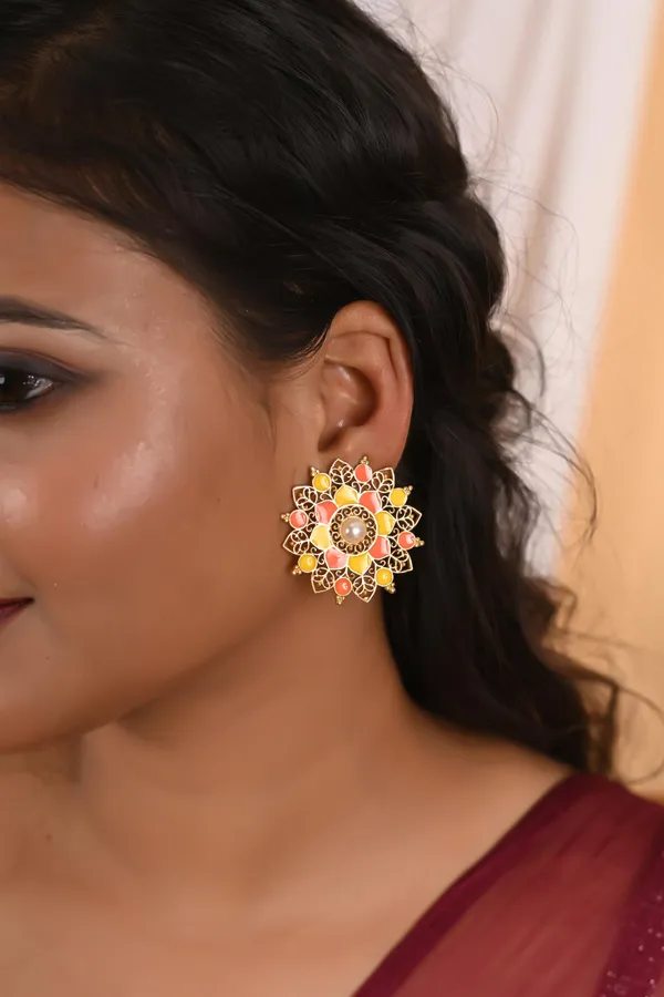 Floral_Enamelled_Ear_Stud