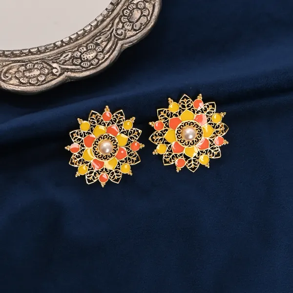 Floral_Enamelled_Ear_Stud
