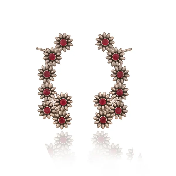Floral_Silver_Ear_Cuffs