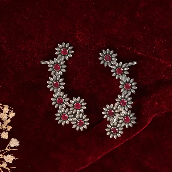 Floral_Silver_Ear_Cuffs