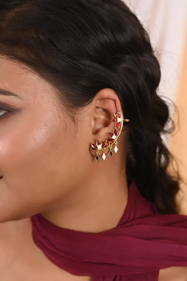 Gold_Plated_Lotus_Ear_Cuff