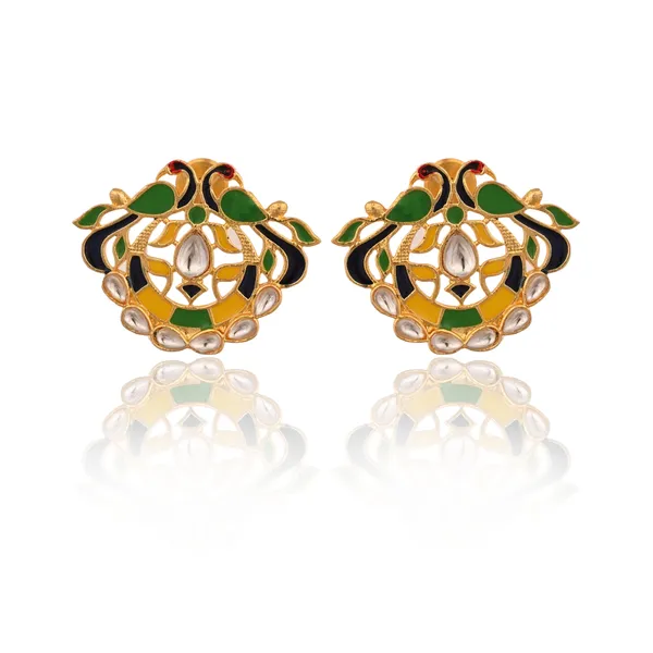 Kundan_&_Enamelled_Ear_Studs