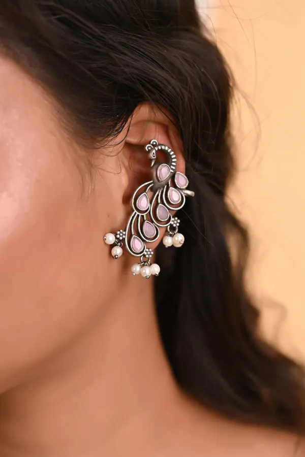 Peacock_Pearl_Ear_cuffs