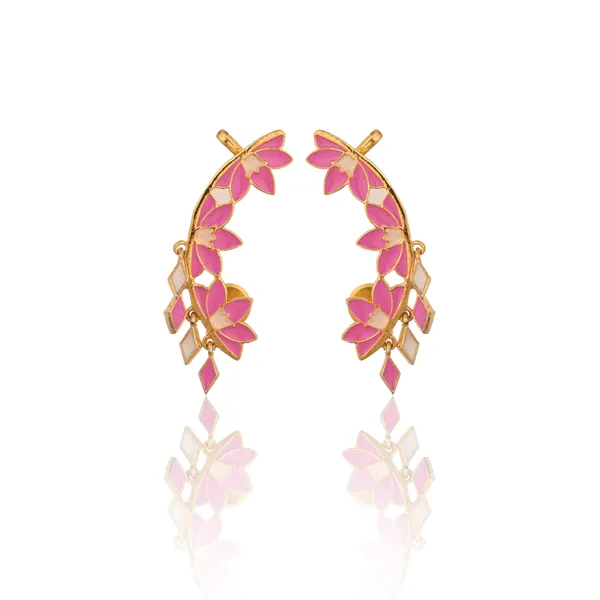 Pink_Lotus_Gold_Plated_Ear_Cuff
