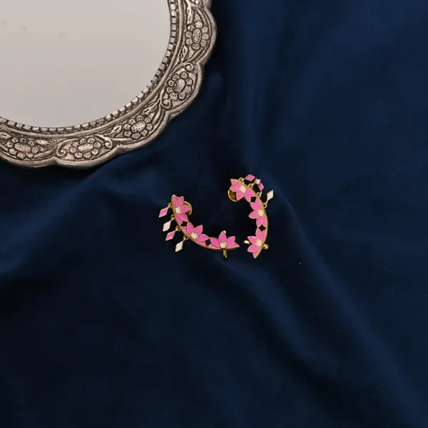 Pink_Lotus_Gold_Plated_Ear_Cuff