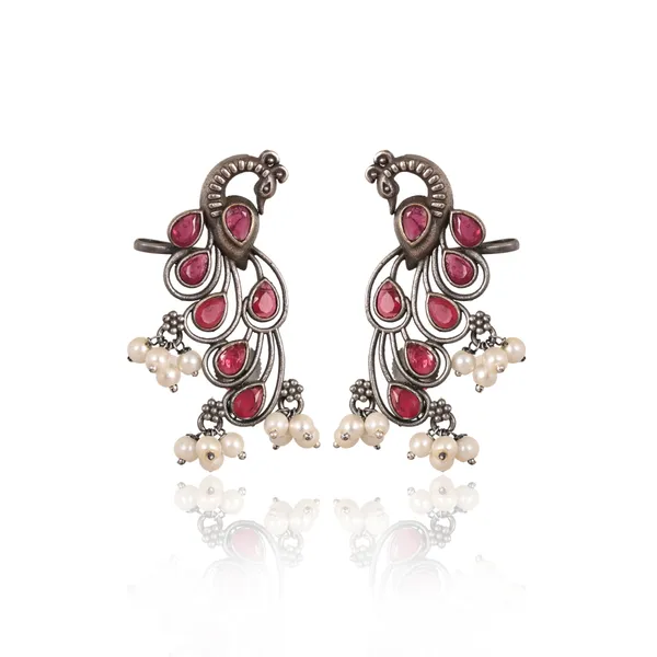 Red_Peacock_Oxidised_Ear_Cuff