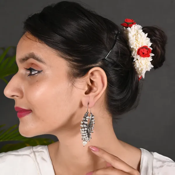 Silver_Oxidised_Chandbali